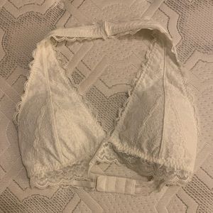 white halter bralette